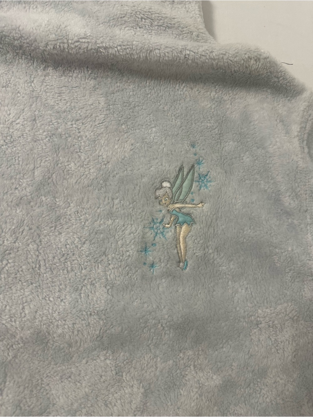 Vintage Disney Store Tinkerbell Mock Neck Plush Fleece Pullover - Picture 4 of 7